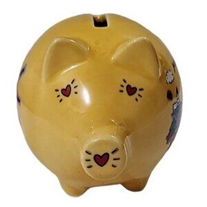 Small Yellow Minnesota Ceramic Piggy Bank